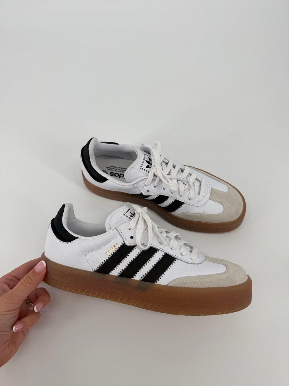 Adidas Samba OG Sneakers White Black Gum Women’s Size 8